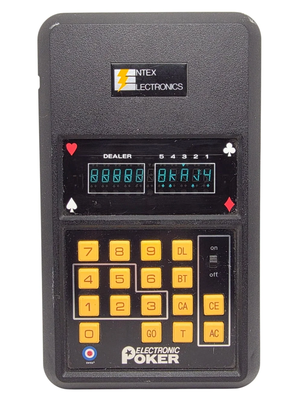 Vintage Entex Electronic Poker Handheld Game No. 6005 1979 Tested & Working